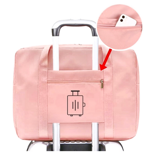 城市漫遊 多彩摺疊旅行袋 - 粉色, 42 x 17 x 35cm