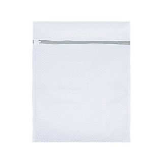 Axis 艾克思 蜂窩密網型加厚洗衣袋 2入 Set 特殊蜂窩織法 堅固耐用 止滑拉鍊設計, 白色, 1組, 大號(50 x 60cm)