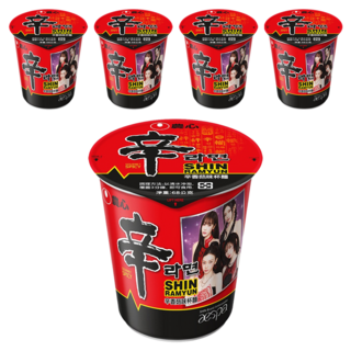NONGSHIM 農心 辛拉麵 辛香菇味 杯麵 68g, 5入