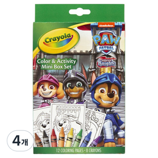 Crayola 繪兒樂 著色蠟筆 迷你盒 汪汪隊立大功, 8色, 4個