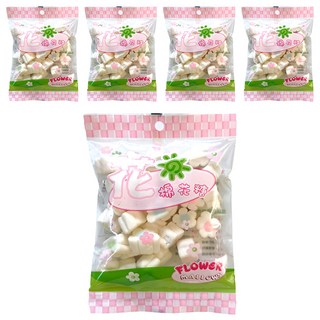 卜祥 花語棉花糖, 花朵造型, 小朋友最愛, 60g, 5包