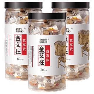 楠陽艾 陳年金艾柱 尊享款 1.8 x 2.7cm 60顆, 3個