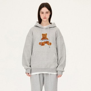 TheMadmoon 大泰迪熊轉印Oversize刷毛連帽T恤