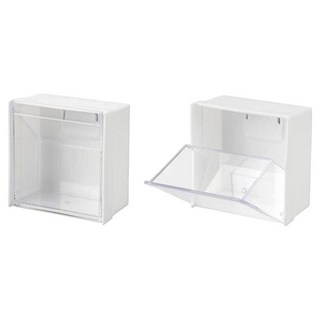 INOMATA 磁鐵收納盒 3個, 白色, 2組