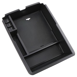 Cartem 汽車中央扶手箱置物盤 適用於 Sorento MQ4, 霧面黑