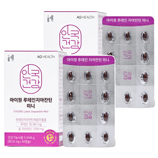 안국건강 아이원 루테인지아잔틴 미니, 60정, 2개
