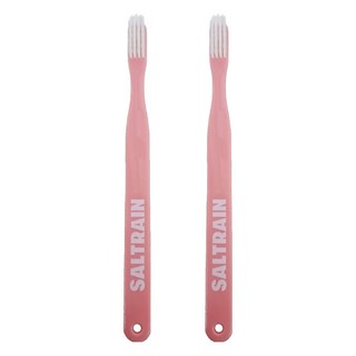 SALTRAIN 極細軟毛牙刷 99.9%抗菌軟毛 深入清潔牙縫不刺激 質感時髦設計, 1入, 2支