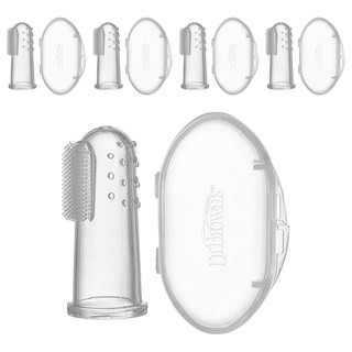 닥터브라운 손가락 실리콘 유아 칫솔, 1개입, 5개