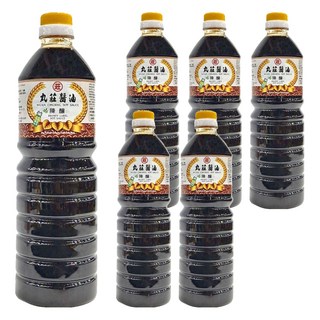 丸莊醬油 陳釀醬油 不含防腐劑 味素 焦糖色素, 1L, 6瓶