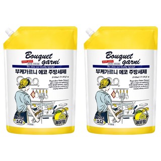 부케가르니 에코 주방세제 레몬향 리필, 2.1L, 2개