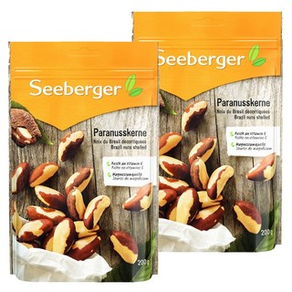 Seeberger 喜德堡 天然巴西堅果, 原始叢林野生, 無烘烤無調味, 德國原裝進口, 200g, 2包