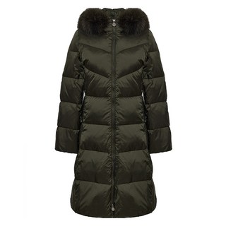 Olivia Hassler 女款絎縫連帽長版鵝絨羽絨外套 OHBWDW203