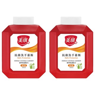 美琪 抗菌洗手慕斯 補充瓶, 500ml, 2瓶