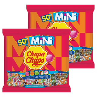 Chupa Chups 加倍佳 綜合迷你棒棒糖, 300g, 2袋