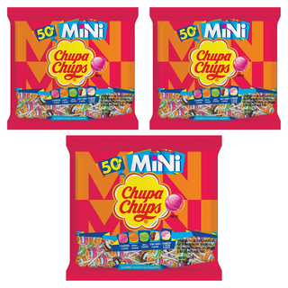 Chupa Chups 加倍佳 綜合迷你棒棒糖, 300g, 3袋