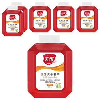 美琪 抗菌洗手慕斯 補充瓶, 500ml, 6瓶