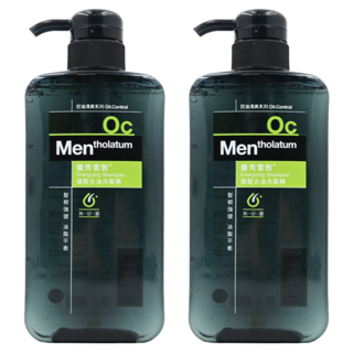 MENTHOLATUM 曼秀雷敦 男士健髮去油洗髮精 550ml, 有效瓦解頭皮油垢 改善異味根源 強健髮根, 2瓶