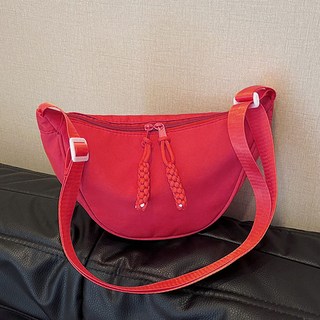 MEICHEL Luna Twist彩色半月斜背包 10581, 紅色