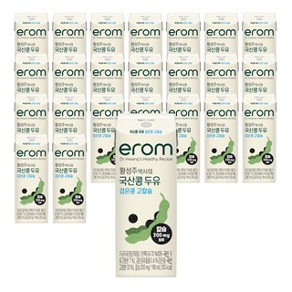 이롬 황성주 박사의 국산콩 두유 검은콩 고칼슘, 190ml, 24개