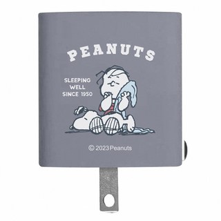 MING JENN 明震 Snoopy GaN 氮化鎵 PD+QC 47W 雙孔快速充電器, 瞌睡 黛藍色, 1個