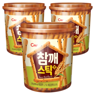 청우식품 참깨스틱 진, 220g, 3개
