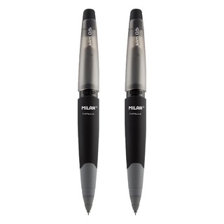 MILAN CAPSULE 繽紛果凍自動鉛筆 HB 時尚灰, 0.5mm, 2支