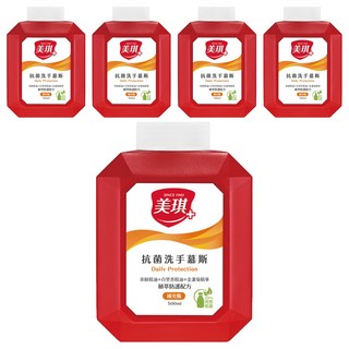 美琪 抗菌洗手慕斯 補充瓶, 500ml, 5瓶