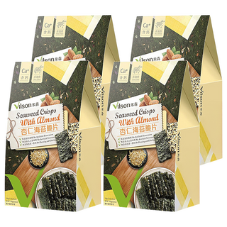 Vilson 米森 海苔脆片 杏仁 5包, 90g, 4盒