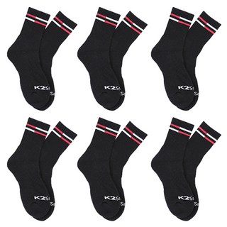 K2 Safety 男士中筒長襪, 黑色