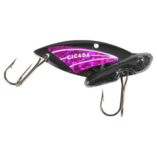 Reef Runner Cicada 金屬顫泳 1/2oz VIB 路亞, 黑色 + 紫色, 14g, 1個