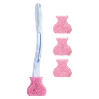 3M Scotch-Brite 百利 替換式馬桶刷 除菌抗汙型 手柄 x 1 + 刷頭 x 4, 粉紅色 + 白色, 1盒