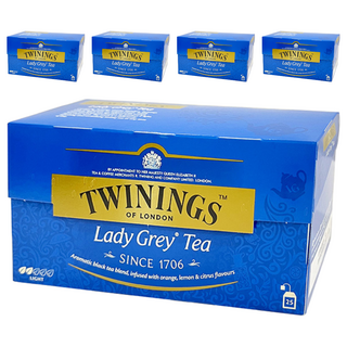 TWININGS 唐寧茶 仕女伯爵茶 散茶 黑茶混合 注入橙子 檸檬和柑橘味, 2g, 25包, 5盒