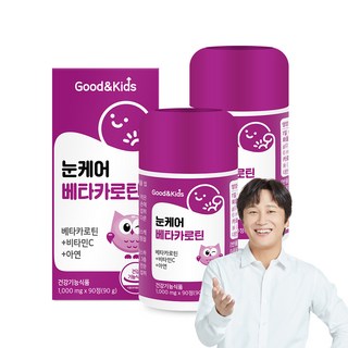 굿앤키즈 내츄럴플러스 눈케어 베타카로틴 90g, 90정, 2개