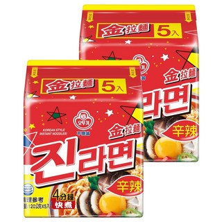 OTTOGI 不倒翁 金拉麵 辣味 120g, 10包
