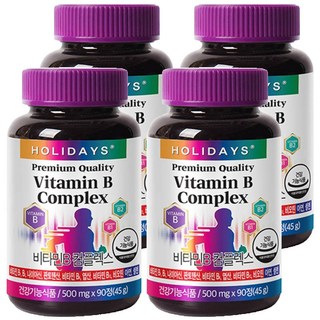 HOLIDAYS 綜合維他命B群補充錠 45g, 90顆, 4個