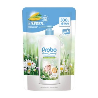Probo 博寶兒 奶瓶蔬果洗潔精 補充包, 500g, 1包