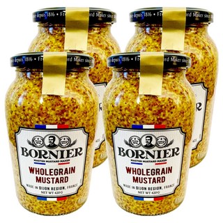 BORNIER 全穀芥末籽醬, 420g, 4個