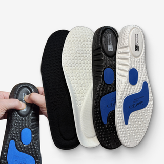 송디안 발편한 통기성 스포츠 충격 흡수 신발 깔창 블랙+화이트, 2개