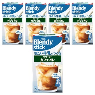 AGF Blendy 咖啡牛奶歐蕾, 6.5g, 7個裝, 5盒