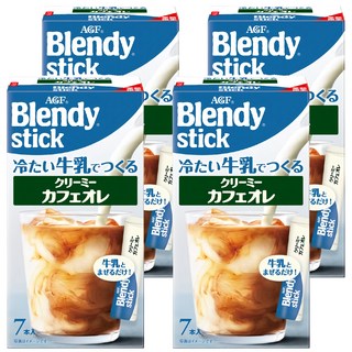 AGF Blendy 咖啡牛奶歐蕾, 6.5g, 7個裝, 4盒