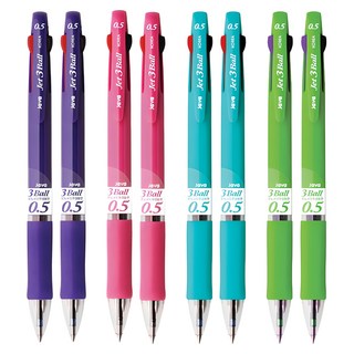 JAVAPEN 多色原子筆 0.5mm, 紫色、粉色、薄荷色、黃綠色, 2組