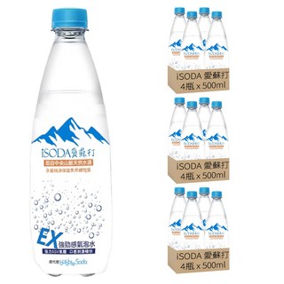 iSODA 愛蘇打 EX強勁氣泡水, 500ml, 12瓶