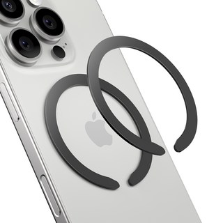 신지모루 SUS 맥세이프 M 메탈 슬림 플레이트 세트, 블랙, 2개