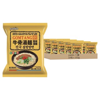 paldo 八道 牛骨湯麵 香醇湯頭 順口不辣, 10包