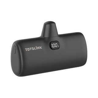 TOTOLINK iPuppy5000C 快充直插式行動電源 PD 20W, 炫黑色