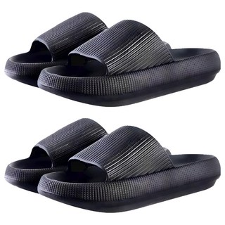 超厚底拖鞋 2雙組, EVA材質, 顏色: 黃色/橘色/黑色, 28cm