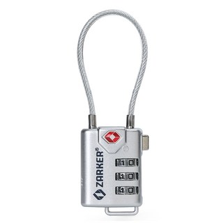 ZARKER 旅行用TSA鋅鋼絲密碼鎖 ZT007 銀色, 1個