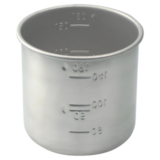 関川鋼販 18-8量米杯 304不鏽鋼 一合(180ml), 不鏽鋼 銀色, 180, 1個