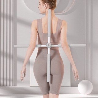 루아르모 요가 밸런스바 바른자세 밸런스 십자 스트레칭봉, 1개, 그레이