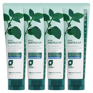 2080 Dentileaf 高含氟 1450ppm 去除口臭牙膏, 4個, 180g